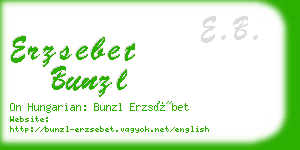 erzsebet bunzl business card